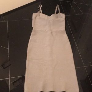 Herve leger silver dress knee length